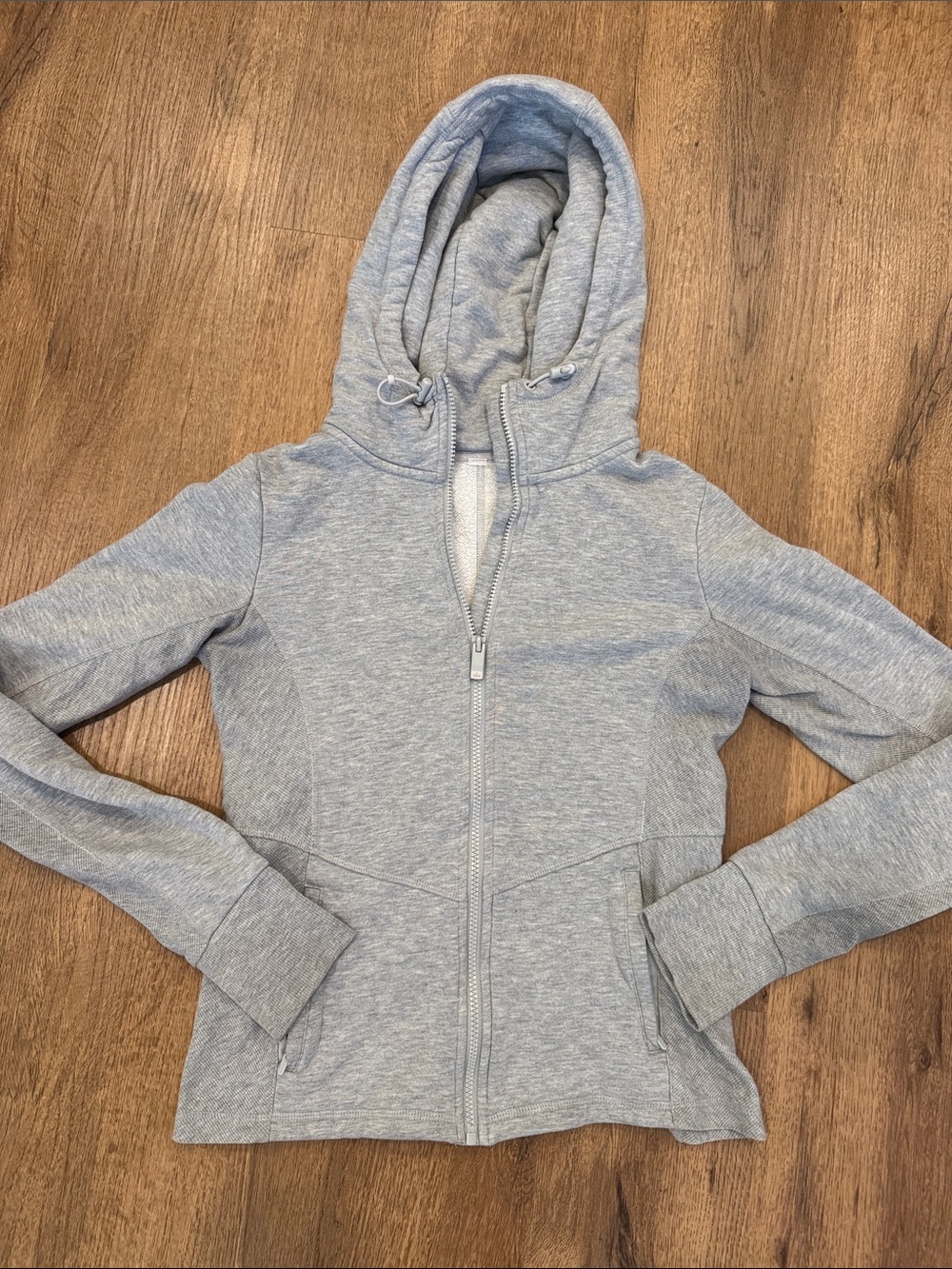 ALO Yoga Heather Gray Zip Front Hoodie Jacket